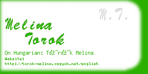 melina torok business card